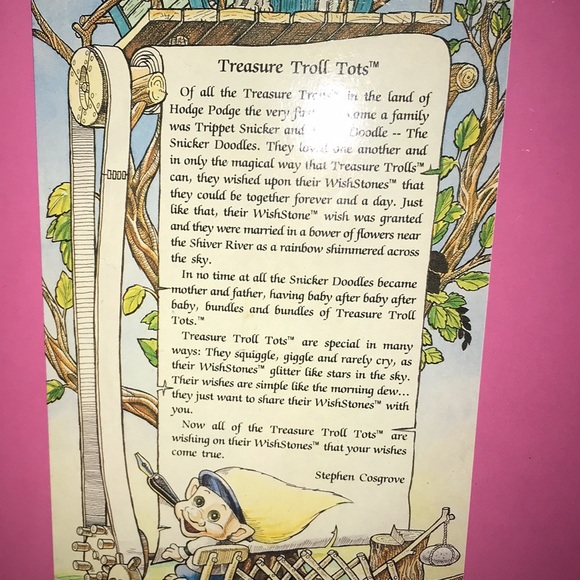 Vintage Treasure Troll Tot Doll - Picture 8 of 9